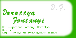 dorottya fontanyi business card