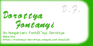 dorottya fontanyi business card